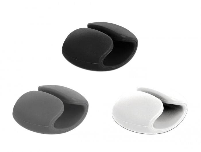 Delock príchytné klipsy kábla termoplast čierna, sivá (d x š x v) 21 x 30 x 13 mm 1 sada 18302-1