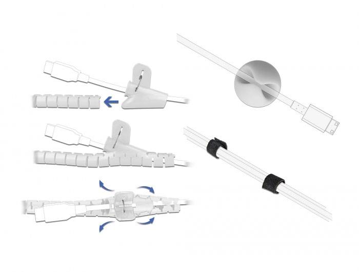 Delock príchytné klipsy kábla plast čierna flexibilné (Ø x v) 29 mm x 15 mm 1 sada 18392-2