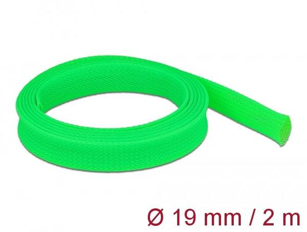 Delock 20744 20744, ochranný oplet polyester, 14 do 30 mm, zelená, 1 ks