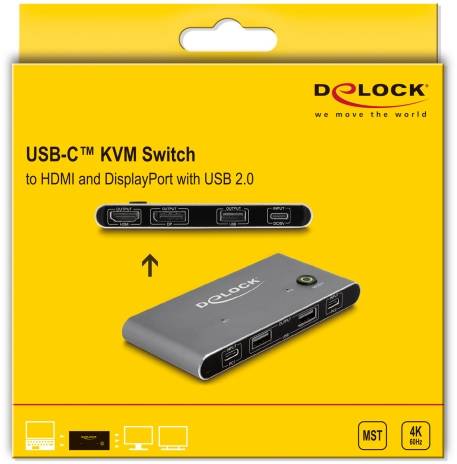 Delock 11485 USB-C® (USB 3.2 Gen 2) prepínač DisplayPort, HDMI 7680 x 4320 Pixel, 3840 x 2160 Pixel-2