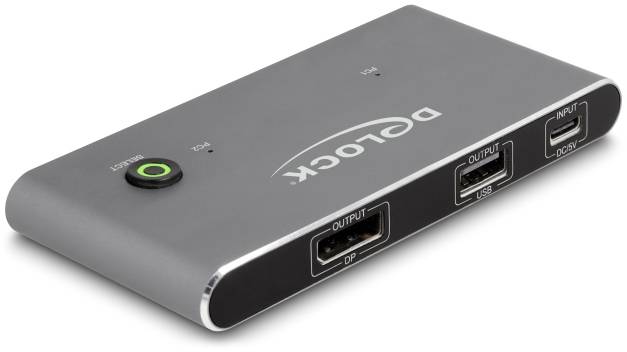 Delock 11487 USB-C® (USB 3.2 Gen 2) prepínač DisplayPort klávesnica, myš 7680 x 4320 Pixel-1