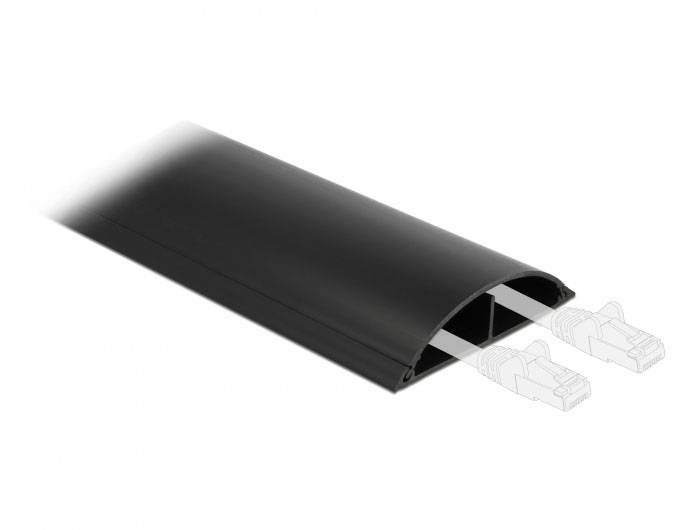 Delock Káblová lišta PVC čierna (d x š x v) 1 m x 89 mm x 21 mm 1 ks 20712-1