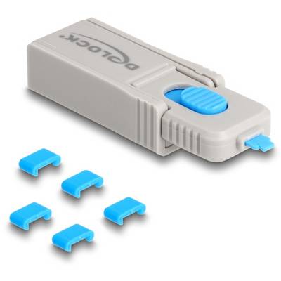 Delock USB-C® zámok portu 20926 modrá, sivá 20926-0