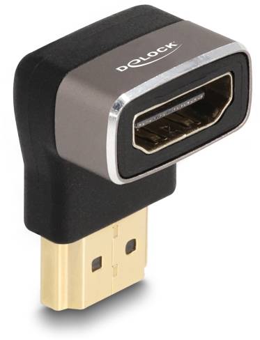 HDMI uhlový adaptér od spoločnosti Delock umožňuje prepojenie HDMI káblov v tesných priestoroch prostredníctvom 90-stupňového ohnutia.