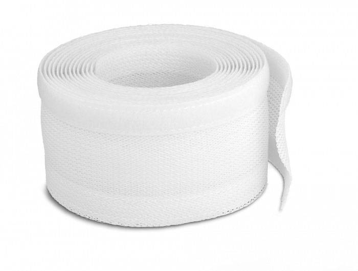 Delock 20818 20818, ochranný oplet polyester, 20 mm (max), biela, 1 ks-1