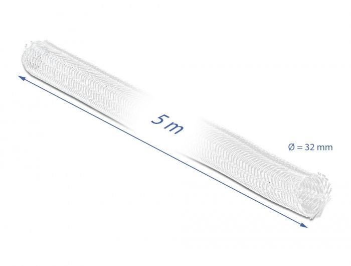 Delock 20818 20818, ochranný oplet polyester, 20 mm (max), biela, 1 ks-2