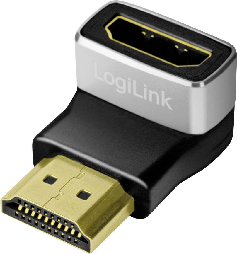 Adaptér pre HDMI konektor, samec na samicu, so zlatými kontaktmi od značky LogiLink.