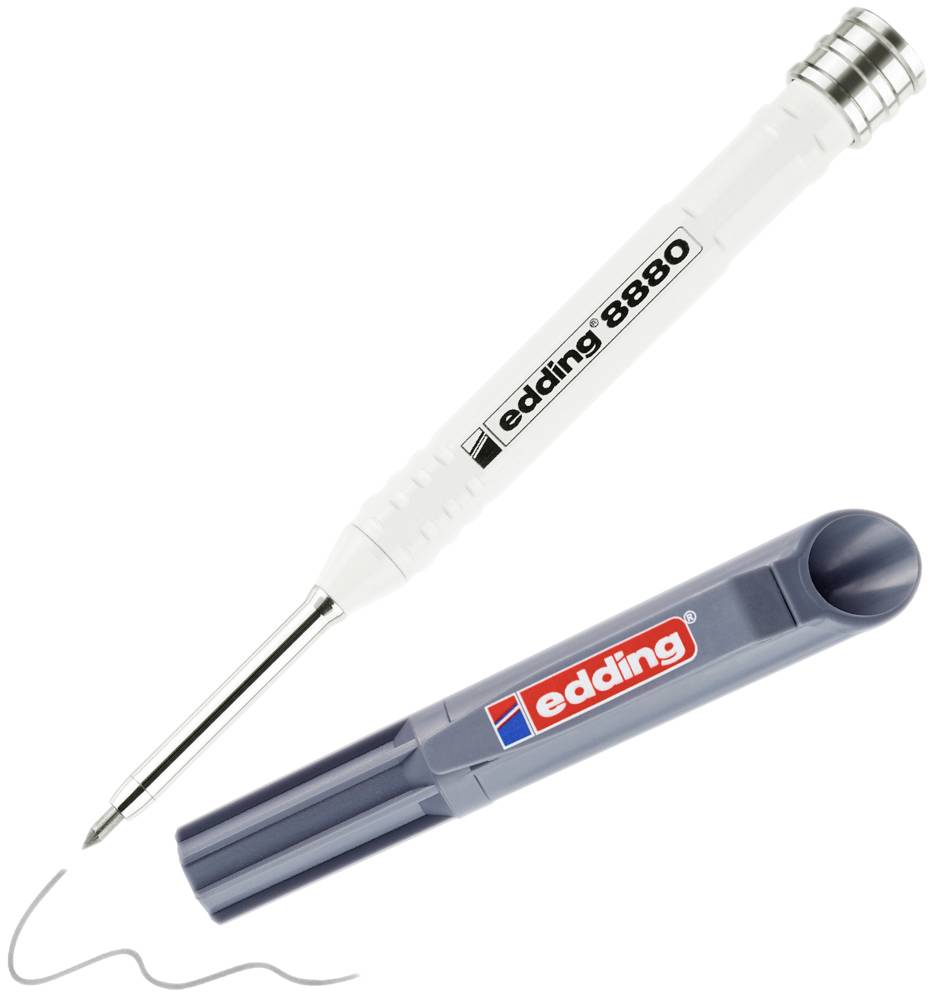 Edding Graphit 4-8880112 Marcatore di fori profondi Grigio, Bianco 1 pz.