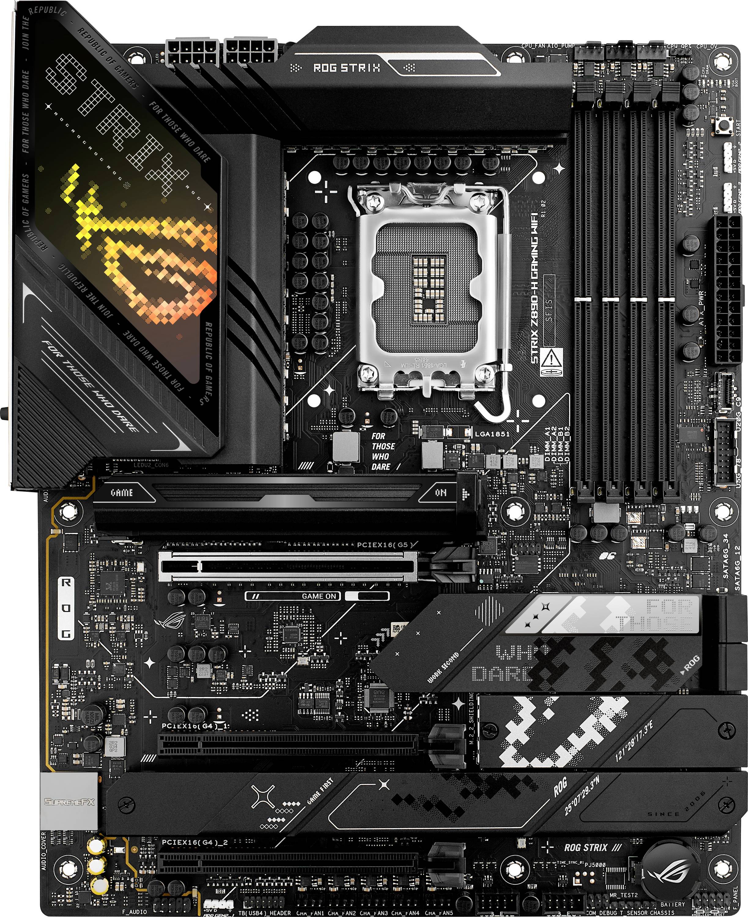 Asus MB ROG STRIX Z890-H GAMING WIFI Mainboard Attacco (PC) #####Intel® 1851 Fattore di forma (dettagli) ATX Chipset della scheda madre Intel® Z890