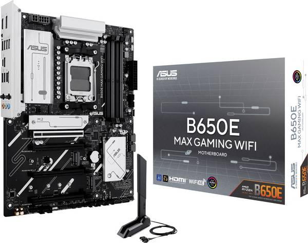 Asus MB B650E MAX GAMING WIFI Základná doska Socket AMD AM5 Tvarový faktor ATX Čipová sada základnej dosky AMD® B650