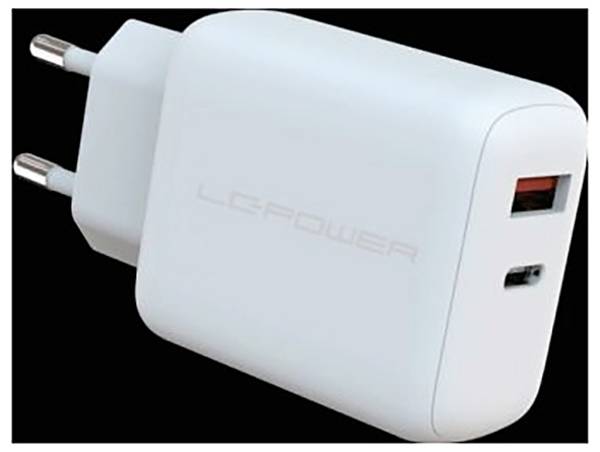 LC Power LC-GAN-45 USB nabíjačka do interiéru, max. prúd 3 A, 2 x 1x USB-C®, 1x USB-A, GaN , rýchlonabíjačka, USB Power Delivery (USB-PD), LC-GAN-45