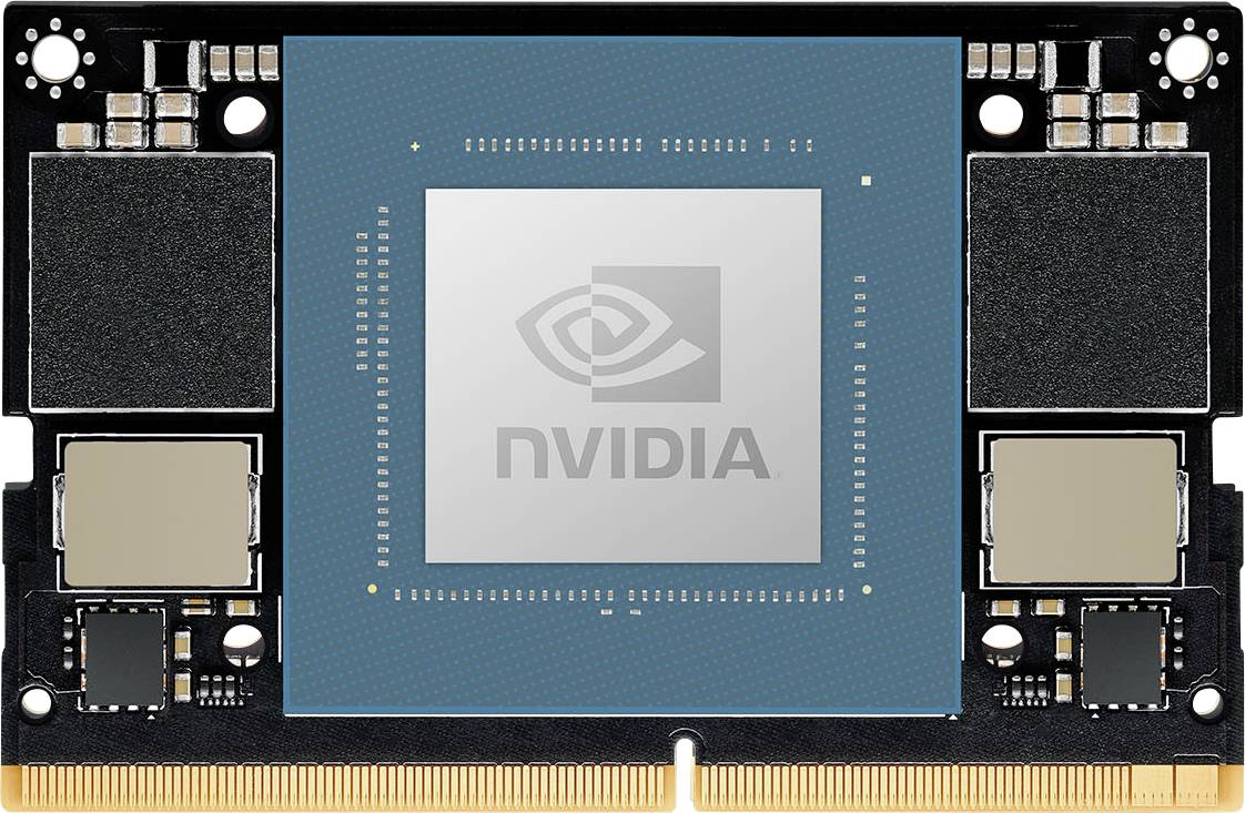 Nvidia GPU architektúra namontovaná na doske plošných spojov, s viditelnými elektronickými komponentmi a pinmi.