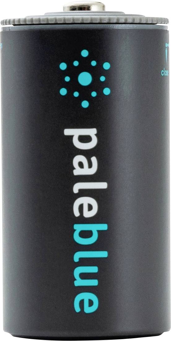 Dobíjateľná batéria značky 'pale blue' so sivým obalom a svetlomodrým logom, vhodná pre elektronické zariadenia.
