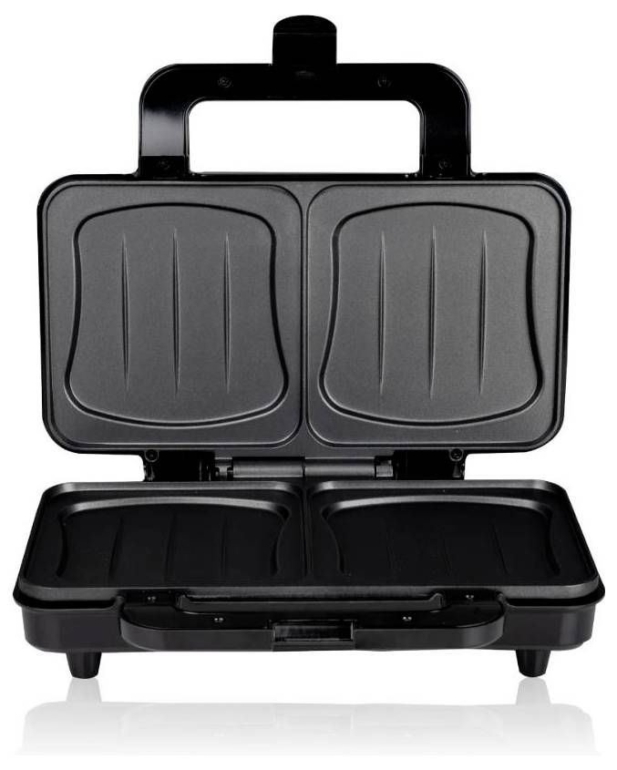 Alpina Switzerland 871125218206 Sandwich Toaster Oververhittingsbeveiliging, Inklapbaar, Anti-aanbaklaag, Controlelampje Zwart