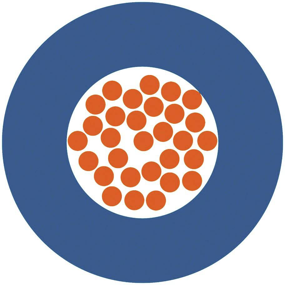 Modré symbol s bielym kruhom uprostred, ktorý obsahuje červené bodky.