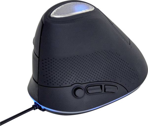 Gembird MUS-ERGO-03 optická ergonomická myš, prenos káblový, 6 tlačidlo, 800 dpi, 1600 dpi, 2400 dpi, 3200 dpi, sivá
