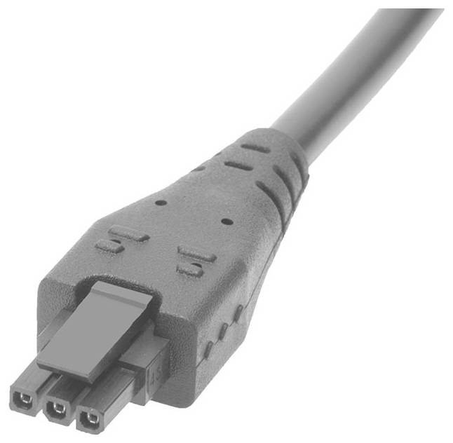 Napájací kábel s IEC-C5 zástrčkou, ktorá sa často používa pre notebooky a iné elektronické zariadenia.