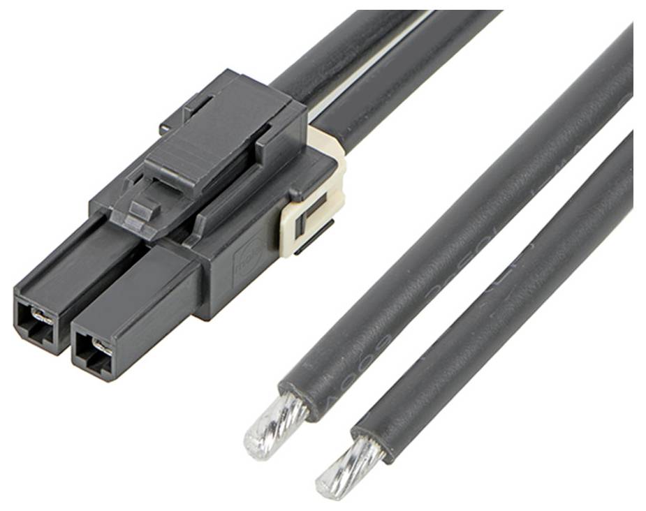 Čierno-sivé elektrické konektory a káble používané pre solárne systémy a elektrotechniku.