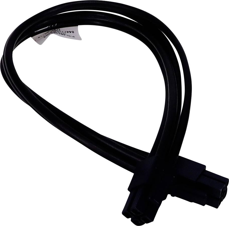 Čierny napájací elektrický kábel so zástrčkou na jednom konci, stočený do slučky.