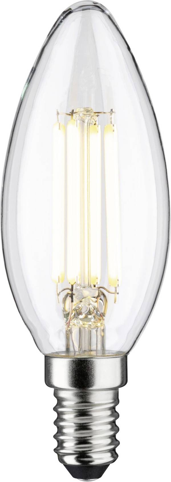 Paulmann 29201 LED  En.trieda 2021 A (A - G) E14 sviečkový tvar 4 W teplá biela (Ø x v) 35 mm x 101 mm  1 ks