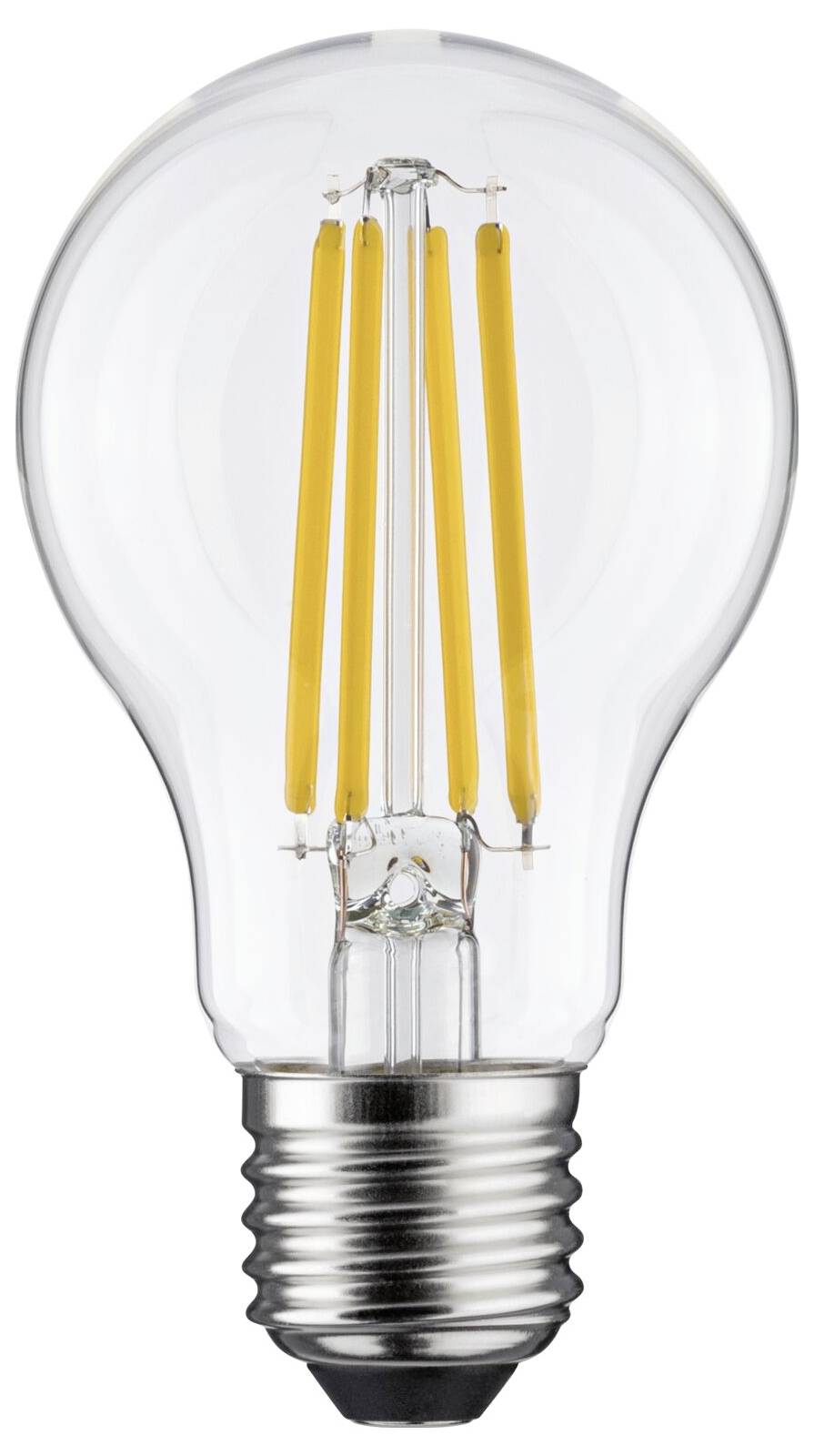 LED žiarovka s päticou E27 so zelenými vláknami.