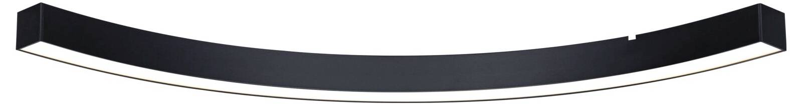 Oblúkovitý, čierny prvok s bielymi koncami, ktorý predstavuje štylizovaný, minimalistický dizajn.