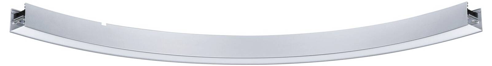 Ohnutý kovový diel, ktorý by mohol byť súčasťou štrukturálneho alebo dekoratívneho zariadenia.