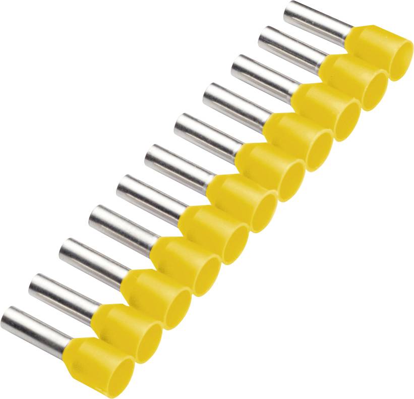 Cimco 187512 Kabelsko 1 mm² Delvist isoleret Gul 500 stk
