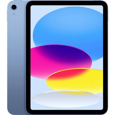 Modrý tablet s displejom, ktorý zobrazuje farebné, prekrývajúce sa ovály v odtieňoch modrej, ružovej, žltej a bielej.
