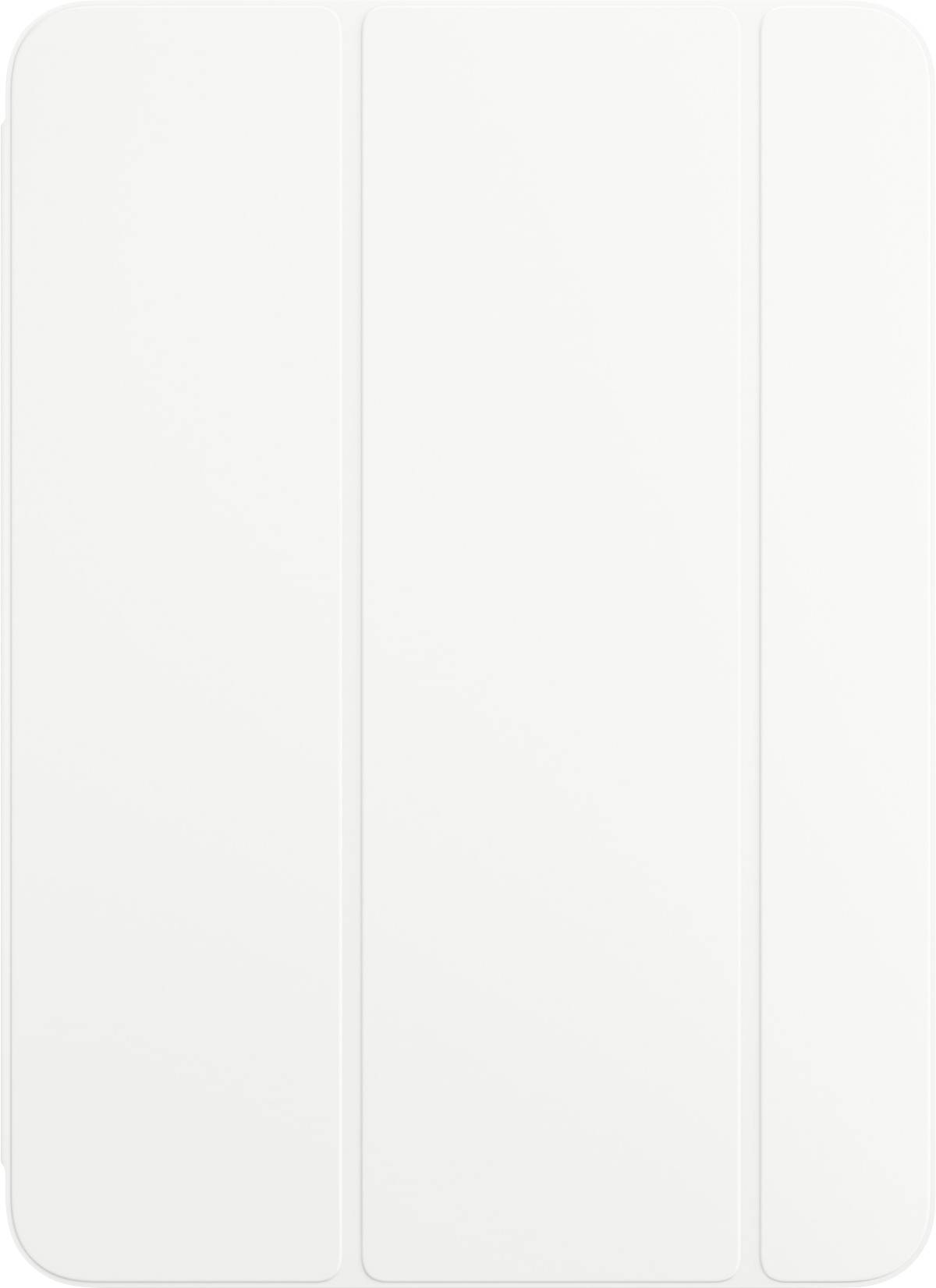 Biela tablet obal v trojdielnom sklápateľnom prevedení, je zatvorený a má minimalistický dizajn.