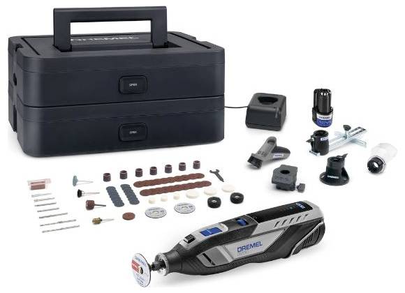 Dremel 8250-5/65 Platinum+ Box 12V F0138250JF Multifunctioneel gereedschap Incl. 2 accus 12 V 2 Ah Aantal meegeleverde accus: 2 afbeelding