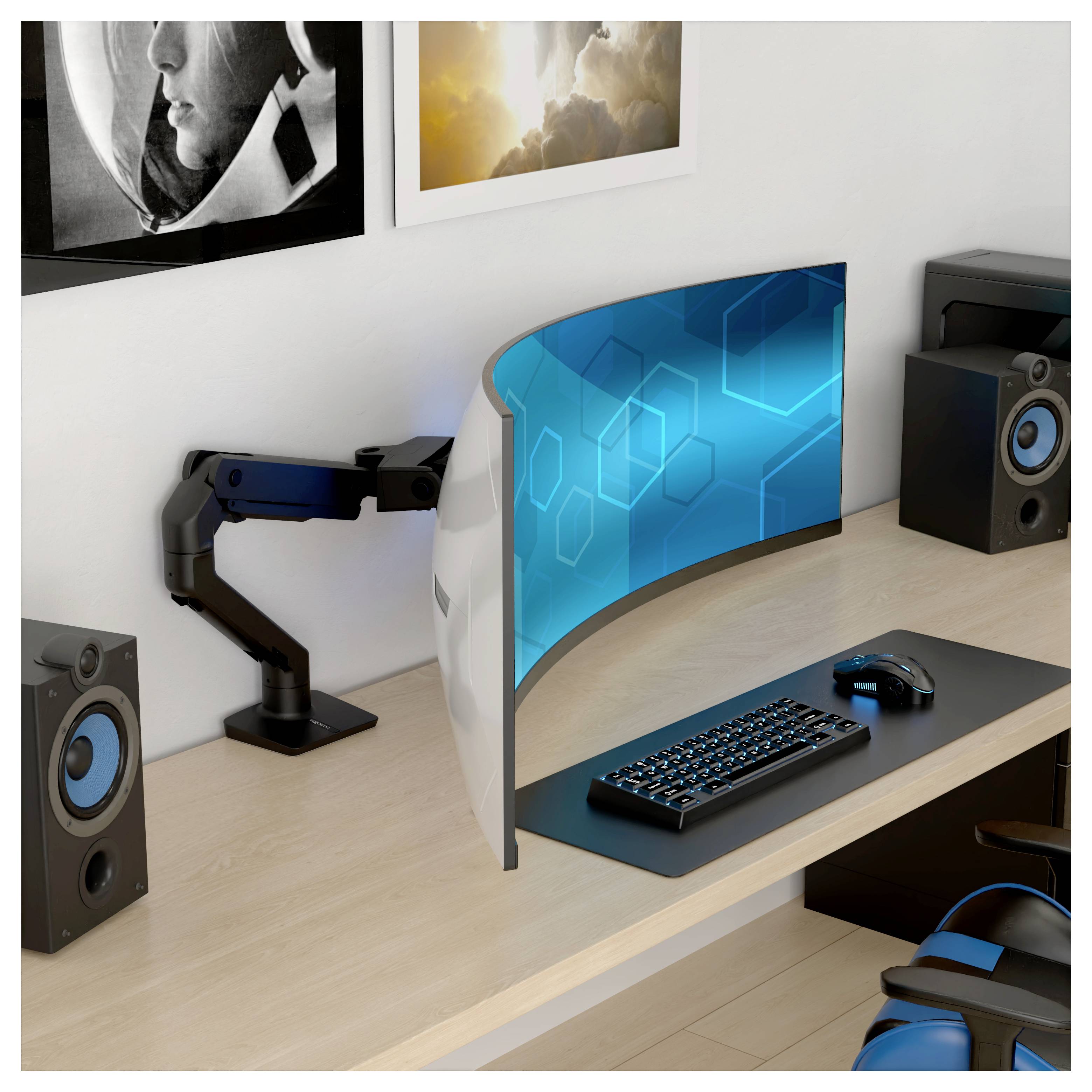 Ergotron HX mit VHD Pivot 1-násobný stolový držiak monitoru 144,8 cm (57") výškovo nastaviteľný, sklápajúci-4