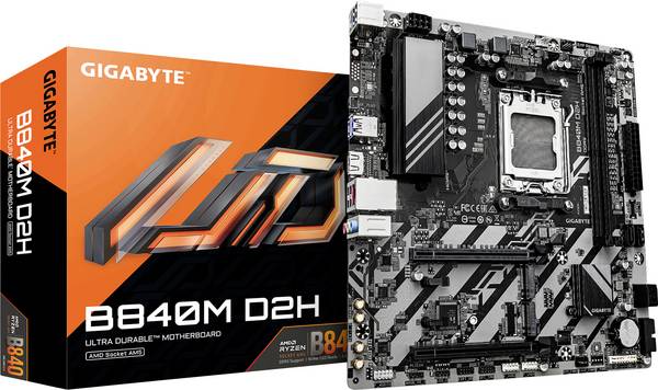 Gigabyte B840M D2H Základná doska Socket AMD AM5 Tvarový faktor Micro-ATX Čipová sada základnej dosky AMD® B840