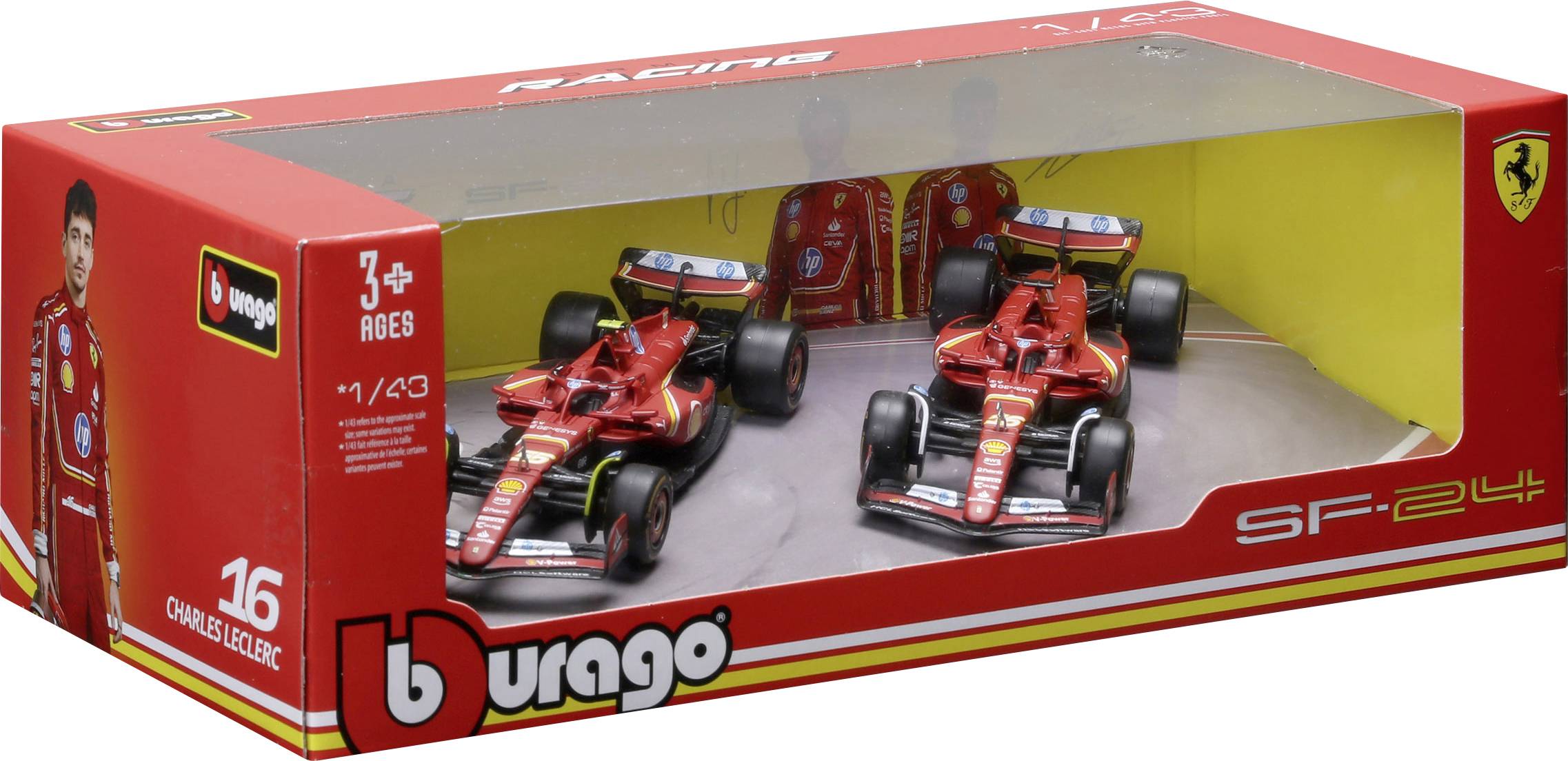 Bburago F1 Ferrari SF-24 ´24 2er-Set 1:43 Auto afbeelding