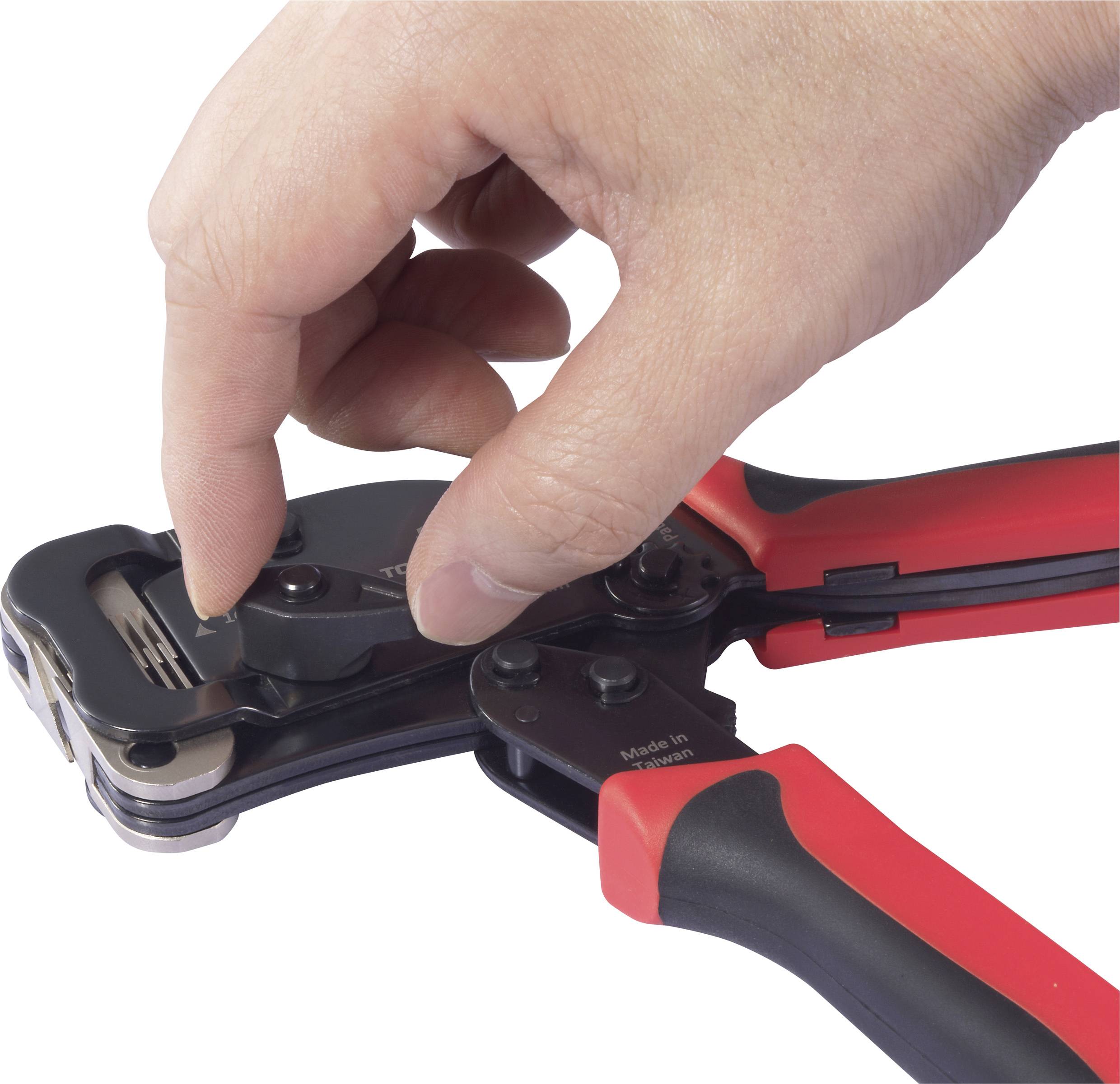 TOOLCRAFT TO-10191291 krimpovacie kliešte dutiny na káble, 0.08 do 16 mm²-3
