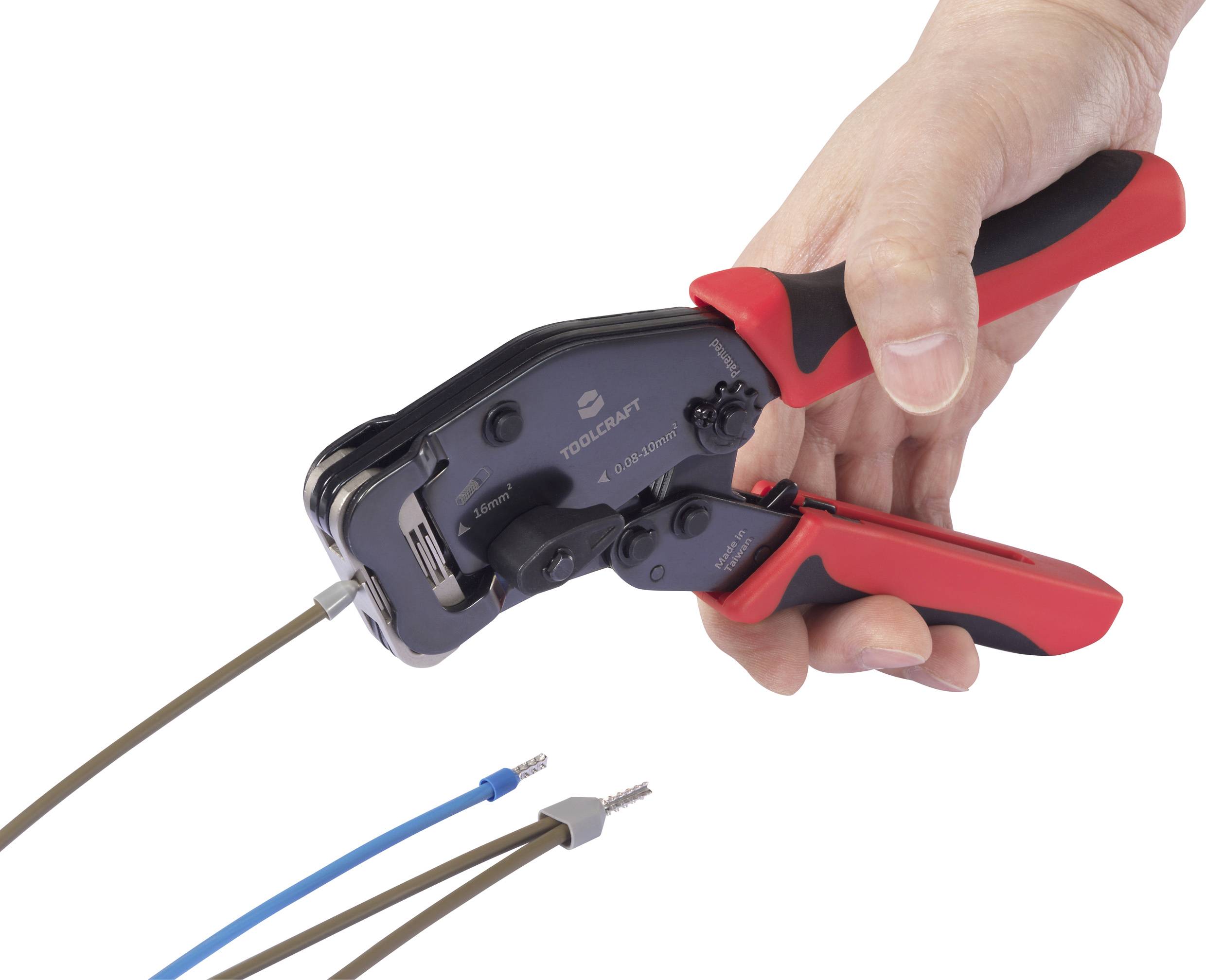TOOLCRAFT TO-10191291 krimpovacie kliešte dutiny na káble, 0.08 do 16 mm²-4