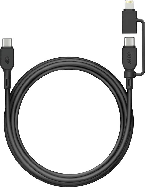 GP USB kábel  USB-C®, Apple Lightning konektor 1.50 m čierna  GPCBCXBPBKUSB964