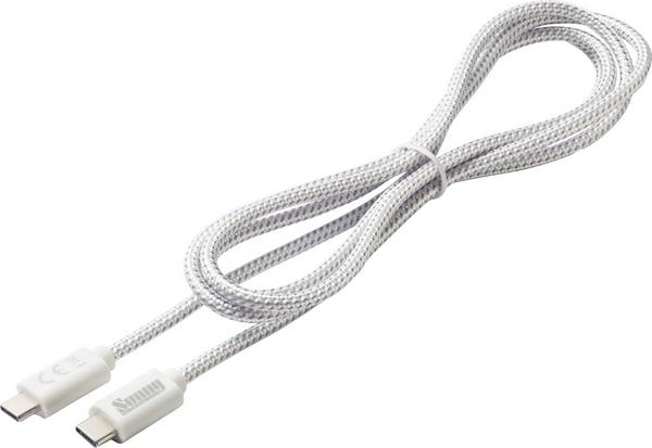 Dehner Elektronik Kábel USB-C USB 2.0 USB-C ® zástrčka 1.5 m biela flexibilný Power cable (USB-C to USB-C)