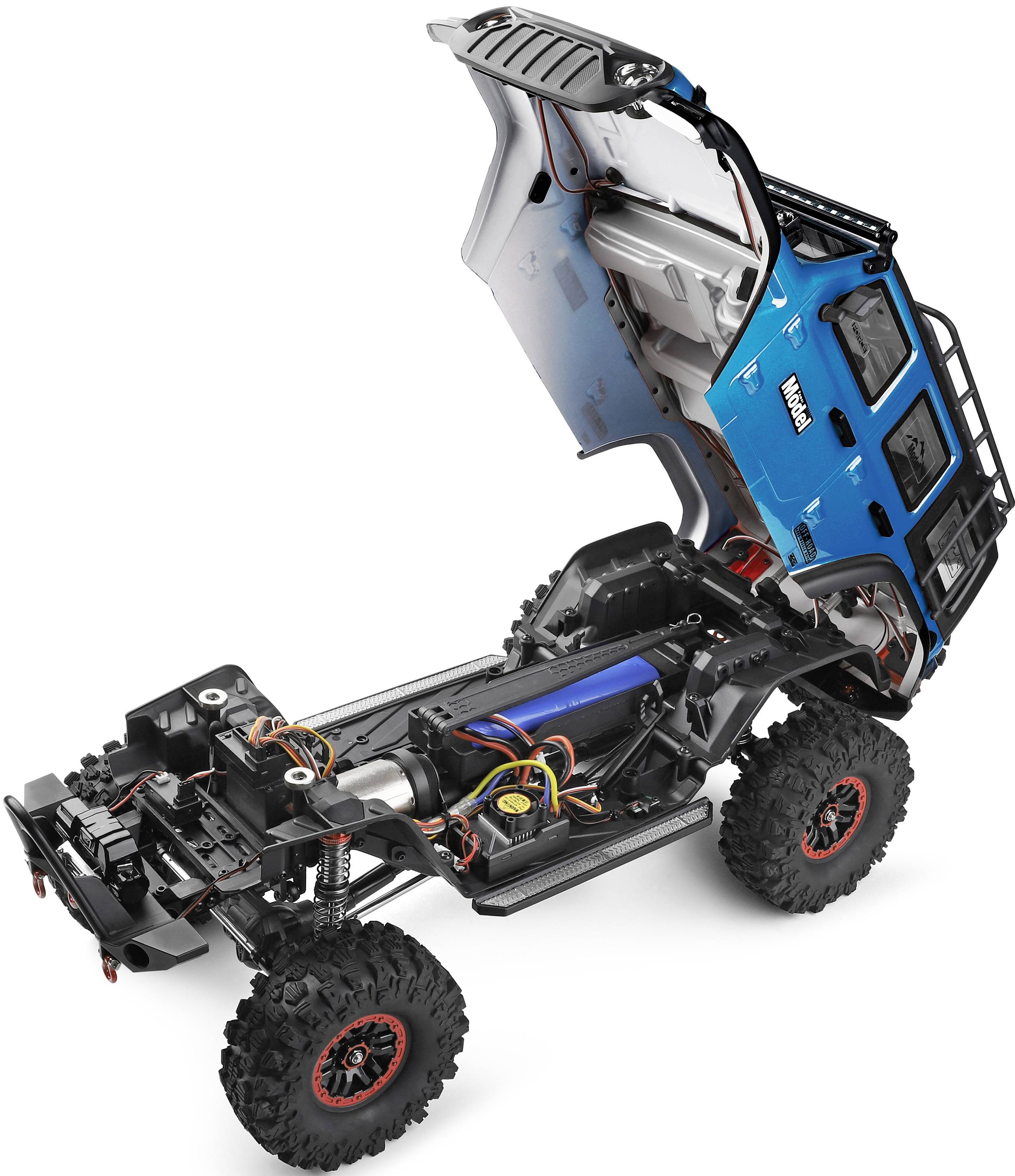 WL Toy modrá (metalíza) komutátorový 1:10 RC model auta elektrický crawler 4WD (4x4) RtR 2,4 GHz vr. akumulátorov a nabí-10