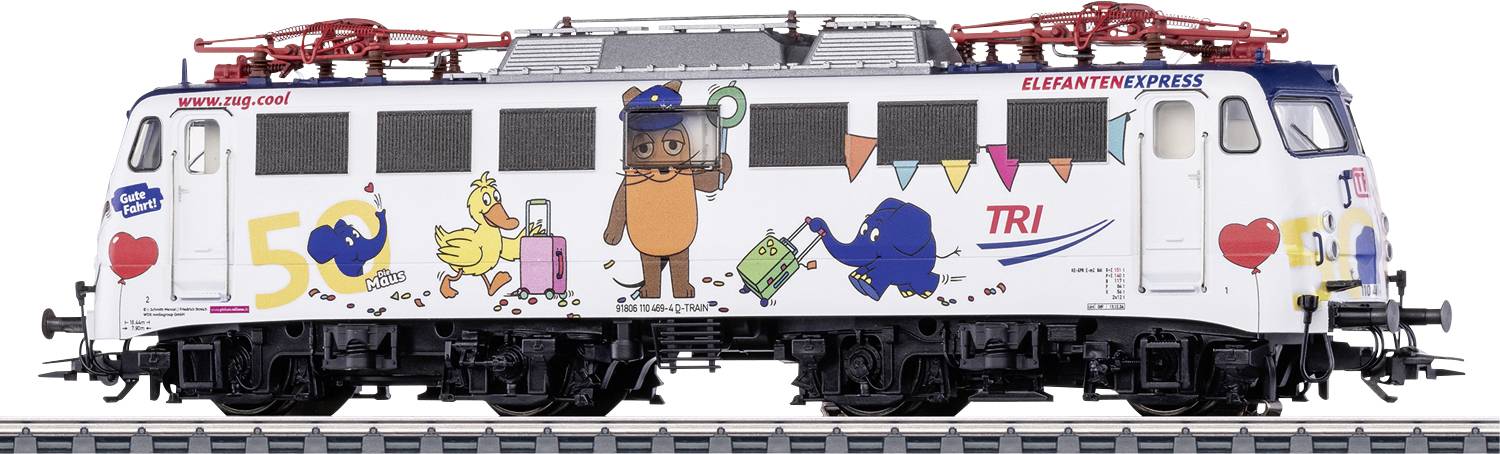 TRIX H0 22611 H0 elektrische locomotief BR 110 Elefantenexpress van Train Rental GmbH (TRI)