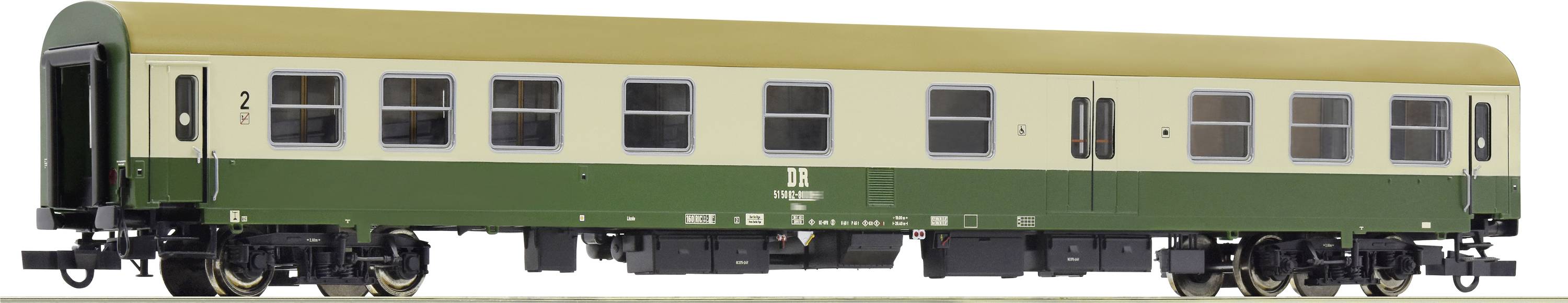 Roco 6200118 H0 sneltreinrijtuig 2e klas met bagagecompartiment van de DR Tweede klas met bagageafdeling