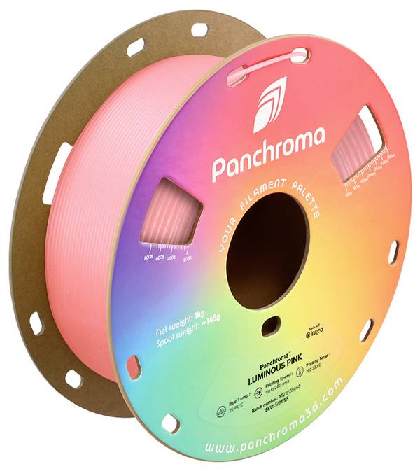 Polymaker CA02034 Panchroma™ Luminous vlákno pre 3D tlačiarne PLA plast  s odleskom 1.75 mm 1000 g ružová  1 ks