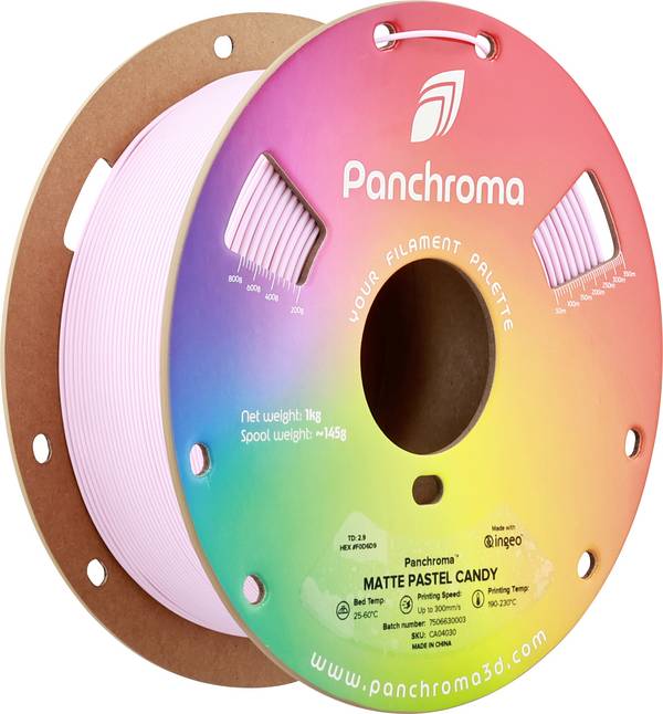 Polymaker CA04030 Panchroma™ Matte vlákno pre 3D tlačiarne PLA plast  matná, Nižší obsah plastov 1.75 mm 1000 g Pastel Candy, ružová  1 ks