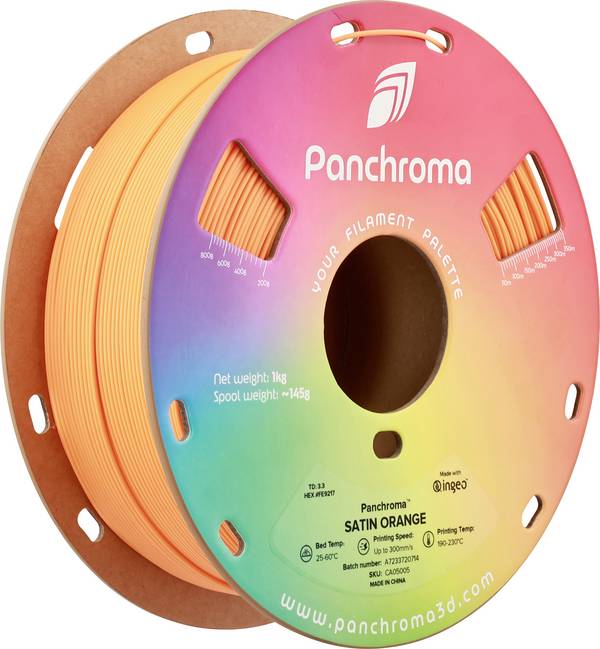 Polymaker CA05005 Panchroma™ Satin vlákno pre 3D tlačiarne PLA plast  hladený, Vysoká tuhosť 1.75 mm 1000 g oranžová  1 ks