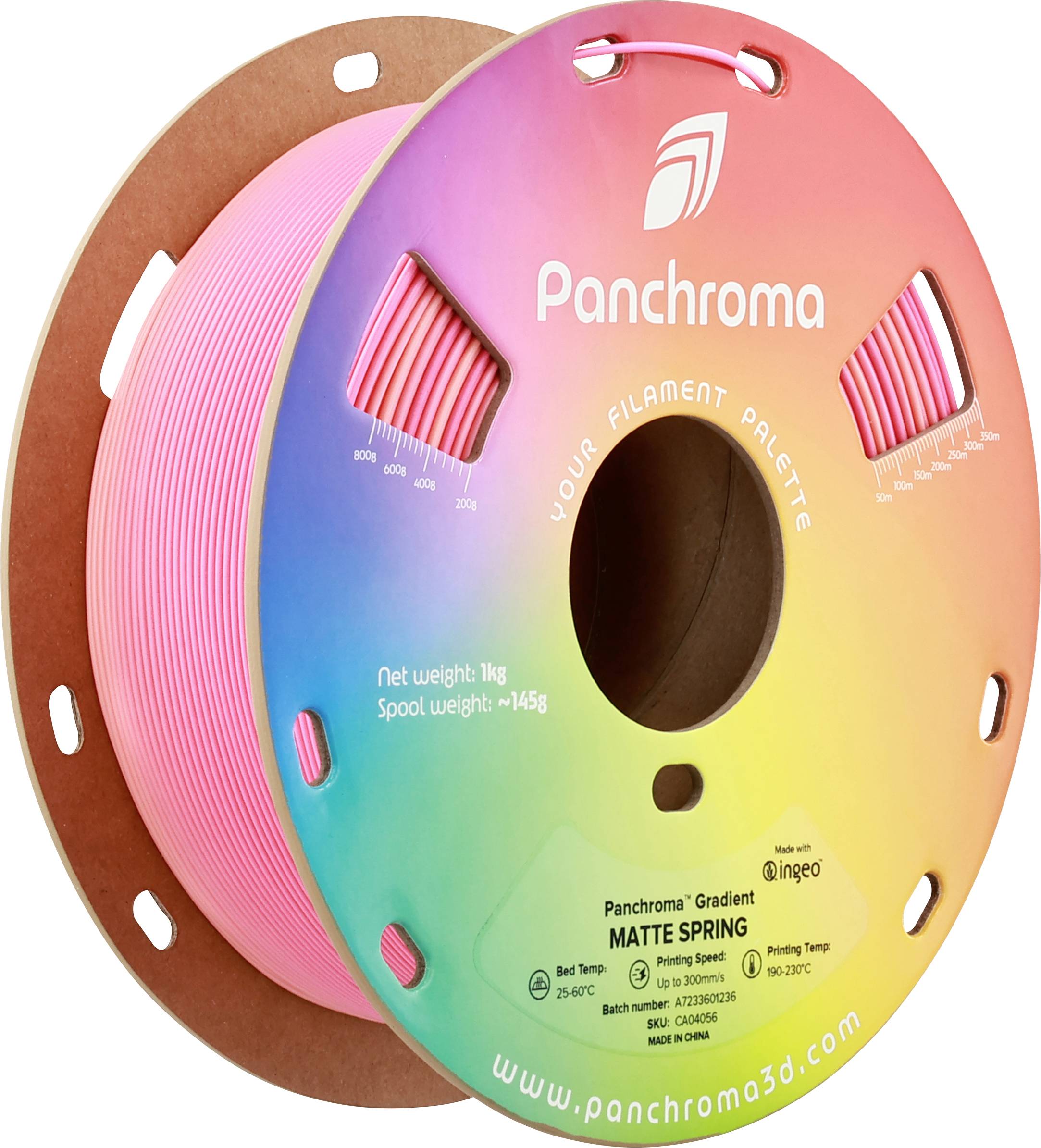 Polymaker CA04056 Panchroma™ Gradient Matte Filament PLA kunststof Meerkleurig 1.75 mm 1000 g Spring, Magenta, Oranje 1 stuk(s)