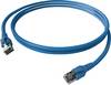 Easylan CP1KBBBBB0010 RJ45 sieťové káble, prepojovacie káble CAT 6A S/FTP 1.00 m modrá dvojžilový tienený, bez halogénov, samozhášavý 1 ks