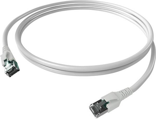 Easylan CP1KWBWBW0100 RJ45 sieťové káble, prepojovacie káble CAT 6A S/FTP 10.00 m biela dvojžilový tienený, bez halogénov, samozhášavý 1 ks