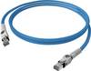 Easylan CP1OBMSMS0015 RJ45 sieťové káble, prepojovacie káble CAT 6A S/FTP 1.50 m modrá dvojžilový tienený, bez halogénov, samozhášavý 1 ks
