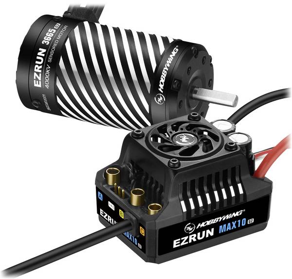 Hobbywing Ezrun MAX10 G2 140A Combo mit 3665SD-4000kV 38020345  striedavý (brushless) motor a regulátor otáčok, sada pre RC modely 1:10