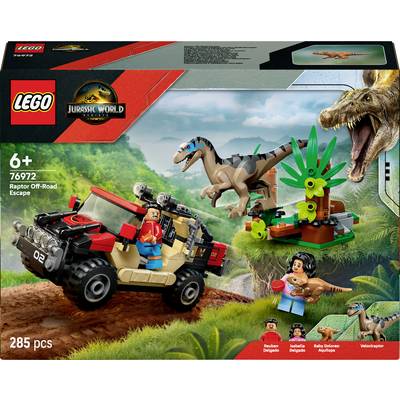 76972 LEGO® JURASSIC WORLD™ Raptor: Naháňačka s terénnym vozidlom-0